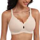 Summer Clearance Women's Clothing - Wireless Bras for Women - No Underwire Soft Comfort T-Shirt Bra (Large, Nude)