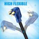 Kanayu 6.6 FT 4 Prong Dryer/EV Extension Cord 30 Amp NEMA 14-30P to 14-30R for Level 2 EV Charging and Dryer Power Flexible Cable STW 10 Gauge Cord with Grip Handle ETL Listed (Blue and Black)
