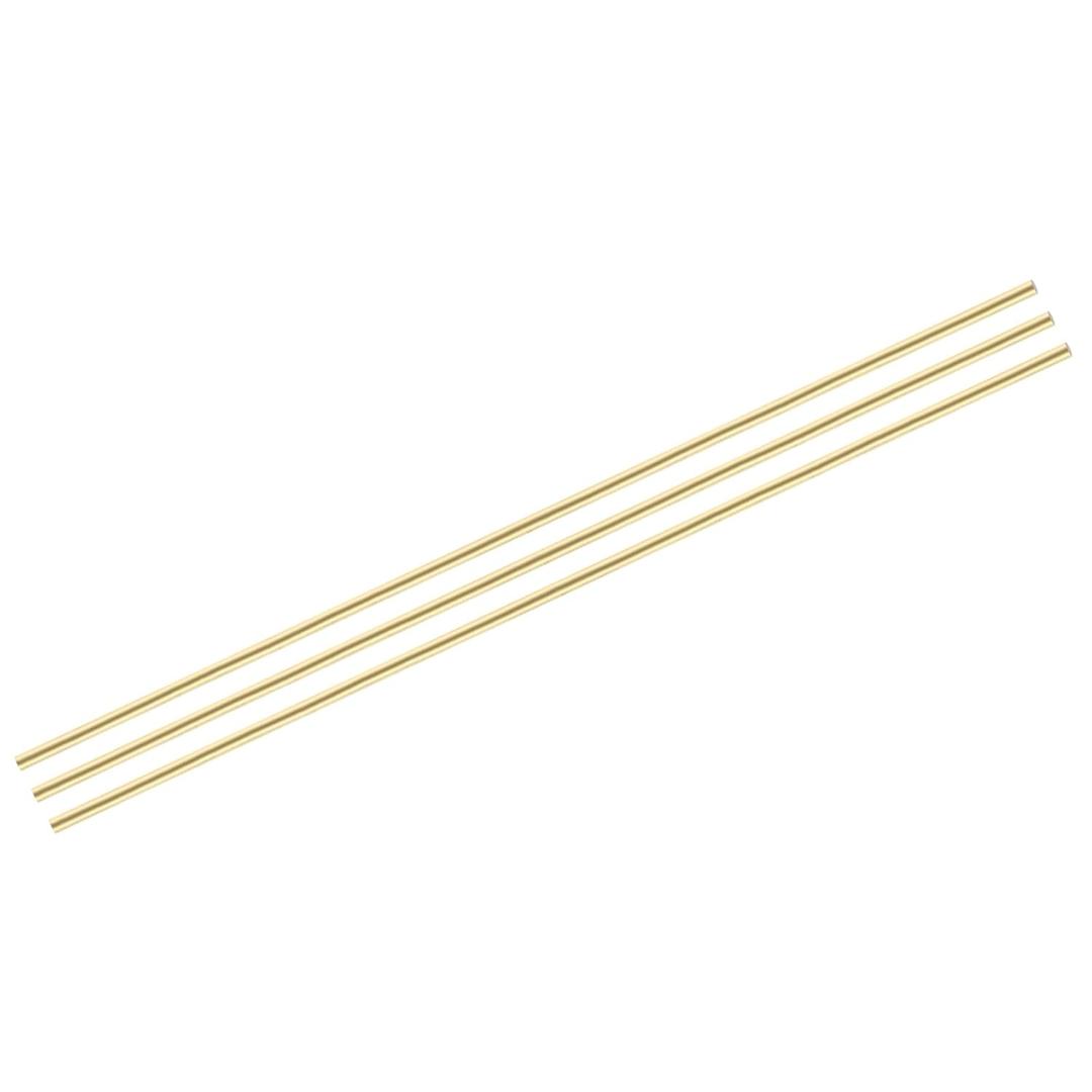 MECCANIXITY Brass Rods 2/5 Inch x 35 Inch Brass Solid Round Rod for Handle Pin DIY Craft Material Pack of 3
