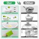 Salad Spinner Large, Vegetables Fruits Wash Bowl, Lettuce Spinner with 4 Blades Slicer, Salad Dryer for Washing