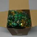 33 FT St Patricks Day Garland Decor Gold Green Shamrock Hat Tinsel Garland, Shiny Metallic Streamer Twist Garland Hanging St Patricks Day Decorations for Home Indoor Outdoor Irish Party Supplies
