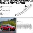 Exterior Rear Right Driver Side Chrome Door Handle Replacement Compatible with Kia Sorento 2011 2012 2013 2014 2015 Replaces# 826512P010,836622P010