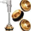 Zonon 3 Pcs 2 Inch x 1-1/2 Inch 100% Brass Closet Spud Urinal Spud Flush Valve Parts Plumbing Fitting for Toilet Urinal Repair Kit