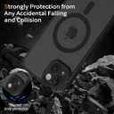 Privacy Case for iPhone 15 Plus,Magnetic iPhone 15 Plus Phone Case with Privacy Screen Protector X2 & Camera Protector [Compatible with MagSafe],Translucent Matte Shockproof Cover-Rose Red