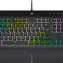 Corsair K55 RGB PRO XT - Dynamic Per-Key RGB Backlighting - Six Macro Keys with Elgato Stream Deck Software Integration - IP42 Dust and Spill-Resistant - QWERTY US Layout - Black