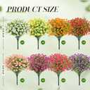 Der Rose 24 Bundles Fake Flowers Artificial Flowers Bulk Daisy for Outdoor Spring Garden Porch Farmhouse Decor