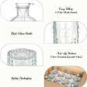 TBWIND Small Glass Bottles with Cork, 12 Pack 6oz/ 200ml Clear Glass Bottles, Assorted Vintage Embossed Designs 4 Patterns, Mini Bottles for Wedding Favors, Vanilla Extract, Oil & Vinegar