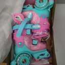 Unicorn Toddler Roller Skates, Kids Training Safety Tripple Protection Roller Skates with 4 Adjustable Sizes, Fun Light-Up Wheels, Little Girls' Fancy Gift (XS-Small(6.5C-9C US), Mint Whimsy)