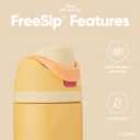 Owala Disney Princess FreeSip Insulated Stainless Steel Water Bottle with Straw for Sports and Travel, BPA-Free Sports Water Bottle, 24 oz, Belle