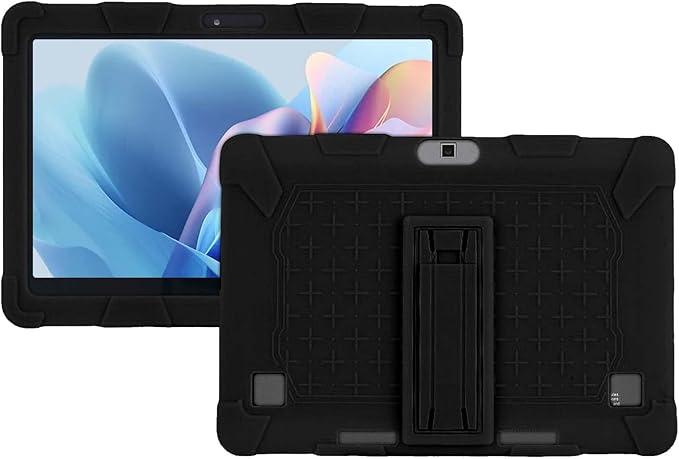 Case for Fusion5 FWIN232 Plus / 232 Pro N5 Tablet 10.1 inch, Soft Silicone Protector Cover, Kids Friendly, Adjustable Stand Tablet Cover, 4 Corners Thicken Shockproof, Black