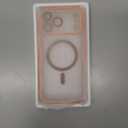 GVIEWIN for iPhone 17 Pro Max Case [Compatible with MagSafe][Upgraded Full Camera Protection][Cute Wave Frame] Glossy Slim Shockproof Protective Magnetic Phone Case for 17 Pro Max 6.9'', Clear/Orange