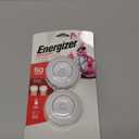Energizer LED Puck Lights, 2 Pack, Battery Operated, Push Light, Wireless Lights, 50 Lumens, Tap Light, Stick On Lights, White, Perfect for Under Cabinet, Closets, Pantry, and More, 46009