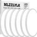 6PK 15.8 inch LED Flush Mount Ceiling Light Fixture,36W 3600LM,3000K/4000K/6000K CCT Selectable Super Slim LED Ceiling Light ,Close to Ceiling Round Flat Panel light for Bedroom, Kitchen, Hallway, White