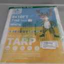 STARPYNG-7 Mil White 8x10 Feet Tarp-Multifunctional White Waterproof Tarpaulin-Waterproof, UV Resistant, Rip and Tear Resistant, Poly Tarpaulin with Reinforced Edges for Cover