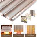 Baguette Pans for Baking 15" x 11", Carbon Steel 3 Loaf Nonstick Baguette Baking Tray for French & Italian Perforated French Bread Pan