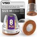 YSD 1 Inch Anti-Slip & Sliders 8 PCS 2-in-1 Felt & Silicone Floor Protectors for Hardwood, Tile| Noise Reduction, Anti-Scratch, Universal Fit