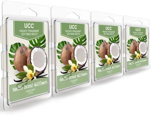 UCC Plant Based Natural Wax Melts, Long Lasting Premium Soy Scented Melts Cubes, Wax Melts Tarts, Colored Wax Melt 4 Pack Set of 3