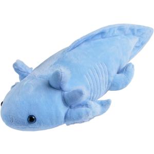 Soft Axolotl Plush - 19 Inch Cute Salamander Plush Pillow, Kawaii Plushie Toy, Axolotl Gifts for Kids and Youth (Blue)