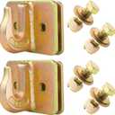 3/8" Tractor Bucket Grab Hook Grade 70 Forged Steel Bolt On Grab Hook Tow Hook Mount with Backer Plate Work Well for Tractor Bucket, RV, UTV,Truck, Max 154,000 lbs, GOLD