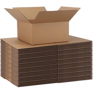 CRUGLA 40 Packs 8x8x4 Shipping Boxes Corrugated Cardboard Boxes Mailers Shipping Box for Packaging Small Business (Brown)