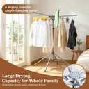 Adjustable Collapsible Umbrella Style Clothes Drying Rack, 4Legs6Telescopic Arms, Space-Saving Freestanding Laundry Airer with Windproof Clips, Easy Setup Indoor Outdoor (Gray-Carbon Steel)