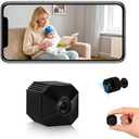 2025 New Upgraded Mini Camera Hidden Camera, WiFi Wireless Small Nanny Cam Real 1080P with Night Vision for Indoor Security, Tiny Secret Camaras Espias Ocultas for Baby/Pet with APP Remote Viewing