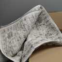 Deerly Washable Area Rugs 5x7 Cream Rug for Living Room Bedroom Dining Room, Low-Pile Kid & Pet Friendly Distressed Carpet Print Floor Rug Non Slip Rug(Border Cream)