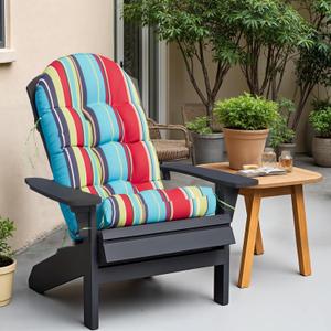 Sannwsg Adirondack Chair Cushion, Rocking Chair Cushions, High Back Patio Cushions, Thickened Weather Resistant Patio Cushion with 6 Ties, Non Slip Fade & Waterproof