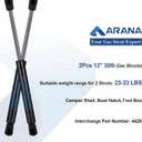 4420 12 inch 30Lb/134N Gas Struts, SX120PSS30 12" 30 Lb Gas Shock Spring Lift Support for Truck Weather Guard Tool Box Camper Shell Side Window Truck Cap Topper Boat Hatch, 2Pcs ARANA