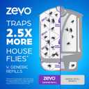 3 x Zevo Flying Insect Trap Official Refill Cartridges - Fits Both Zevo Trap & MAX Indoor Fly Trap - Authentic Trap+Lock Technology to Catch Gnats, House & Fruit Flies (4 Official Refill Cartridges)