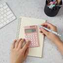 Mr. Pen - Standard Function Solar Calculator, 12 Digits, Light Pink, Pocket Size