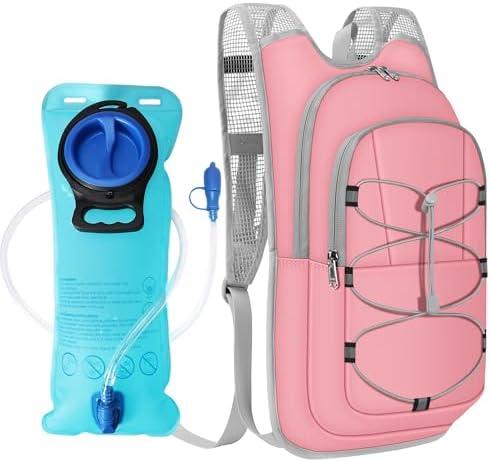 Hydration Backpack - Lightweight Water Backpack with 2L Water Bladder Bag, Running Hydration Vest Backpack for Men Women, Hydration Pack for Hiking, Cycling, Climbing MIYCOO Pink