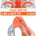 Swihauk Total 400 yd, 6 Pack 1.88 in x 66.6 yd - Heavy Duty Packing Tape with Dispenser Combo, Clear Shipping Tape, Packaging Tape, Package Tape for Shipping Moving Storage and Mailing, w30200