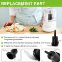 DLC-2ACBN Chopping Blade Fits Cuisinart Mini Prep Plus DLC-2A, Food Processor Blade Compatible with Cuisinart Food Processor Replacement Parts (Black)