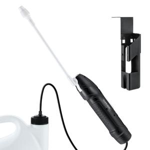 Qualirey Battery Powered Sprayer Wand with Holster, Foldable Nozzle Fits 38mm Cap 1 Gallon Jugs, Electric Weed Bug Ant Killer for Beach Cleaning, Gardening, Lawn and Disinfecting(Black)