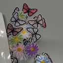NICEVINYL Flower Iron on Patches for Clothing: 90pcs Multicolor Cute Daisy Flower Applique Patches Sew on Backpacks - Butterfly Embroidered Patches for Jeans Jackets Tote Bags Hats