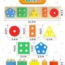 Montessori Toys for 1 2 3 Year Old Boys Girls Gifts, Wooden Shape Sorter Toys for Ages 2-4, Toddler Learning Toy Puzzles Birthday Gift Ages 1-3