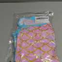 Girls Swimsuit 2 Piece Ruffle Bathing Suit UPF 50+ Tankini Swimsuit Skirt with Lining (5-6 Years, A1-mermaid-01)