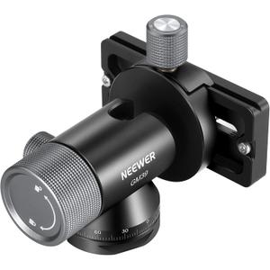 NEEWER Camera Gimbal Tripod Head, 360 Pan 90 Tilt Metal Low Profile Monopod Tripod Stand Ball Head Mount Adapter, Quick Release/Lock Arca Type QR Clamp & Base, 3/8" Thread, Max Load 8.8lb/4kg, GM39
