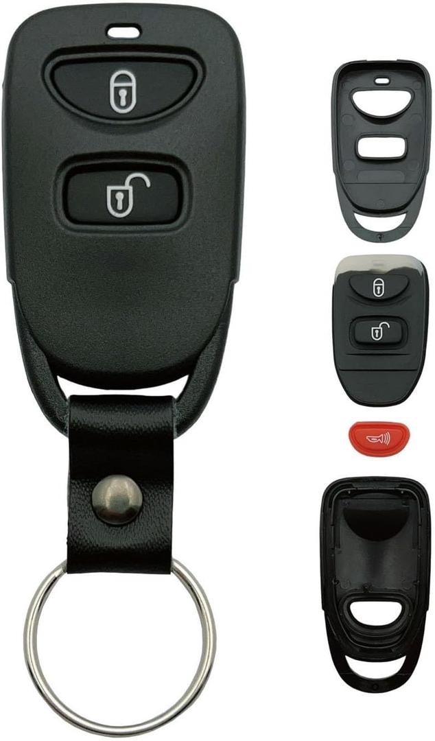 Replacement Key Fob Shell Case Fits for Hyundai Accent Elantra Sonata Tucson Kia Rio Sorento Soul Spectra Sportage Tucson Forte Optima Keyless Entry Remote Control 3 Button Pad Cover (3 Button 1 pcs)