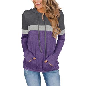 MixShe Womens 2025 Fall Long Sleeve Hoodie Pullover Sweatshirt Lightweight Casual Tops Blouse (Medium, Graypurple)