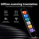 Translation Pen, Scan Reading Pen, Multilingual Translator Device, Text to Speech & Scan-to-Text, Dyslexia Support for Learning Difficulties, Language Learners, Business Travelers & Elderly Users