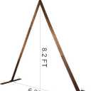 Wooden Wedding Arch 8.2FT, Triangle Wedding Arch, Wedding Arches for Ceremony, Natural Wood Wedding Backdrop Stand for Garden Parties, Wooden Arch Decor Rustic Wedding Arch Frame Decorations
