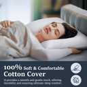 COZSINOOR Goose Feather Pillows Queen Size Set of 1 - Hotel Down Bed Pillow for Sleeping, Soft 600 TC Cotton Cover, Fluffy Support Surround Fill Down Alternative for Back, Stomach, Side Sleepers