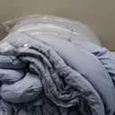 CozyLux Grayish Blue Queen Comforter Set, 3 Pieces Dusty Blue Solid Breathable Quilted Bedding Sets, Luxury Soft Fluffy Bed Set with Down Alternative Comforter All Season (1 Comforter & 2 Pillowcases)