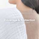 Comfy Cubs Muslin Burp Cloths 20" x 10", Pack of 10 - Large, 6-Layer, Ultra Absorbent 100% Cotton for Baby Drool and Messes - Soft, Safe & Gentle Baby Burp Cloths for Boys & Girls - White