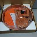 Cat Bed Desk with Pet Mat, Cat Hammock for Desk with Bowl, 360 Rotation and Adjustable Height, Orange