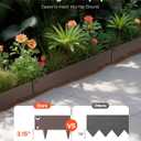VEVOR Steel Landscape Edging, 5 Packs 39 x 3 in Rust-Resistant Metal Landscape Edging, Bendable Garden Edging Border, Heavy Duty Lawn Edging, Easy-to-Install, Flower Bed Yard Pathway Divider Brown