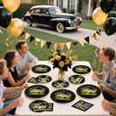 Grencian 96Pcs Classic Car Party Decorations Vintage Car Birthday Plates and Napkins Tableware Sets Old Theme Classic Party Favors for Adult Mens Racing Cars Theme Birthday Supplies Serve 24
