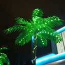 Artificial Palm Tree Christmas Tree 7Ft 3Trunks 260LED Lighted Simulation Tropical Palm Tree Fake Plant Light for Patio Home Office Beach Yard Cruise Hawaiian Party Tiki Bar Decorations - Electric